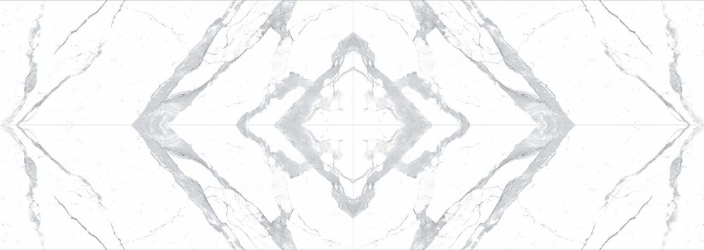 LAMINAM I Naturali Marmi Керамогранит Bianco Statuario Venato Lucidato Bookmatch face В 100x300 полированный