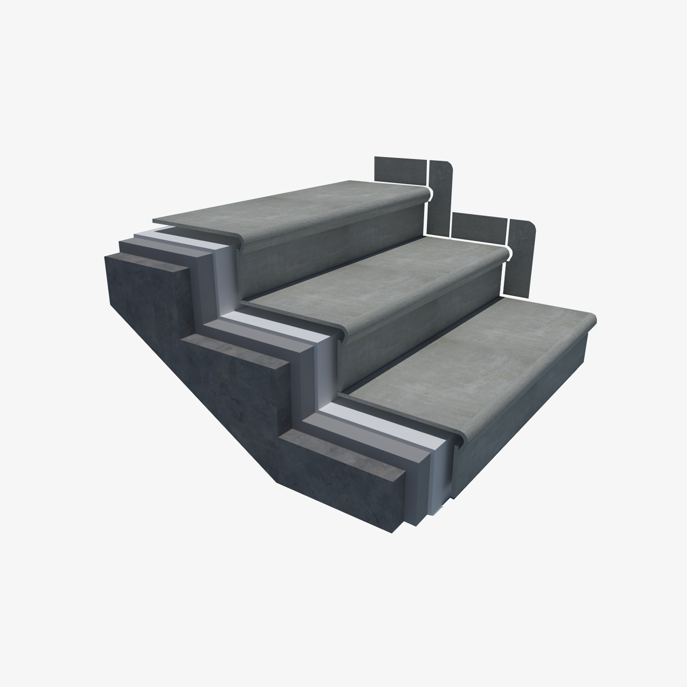 Ступен Seranit Step Beton Grey Matt 1200x325