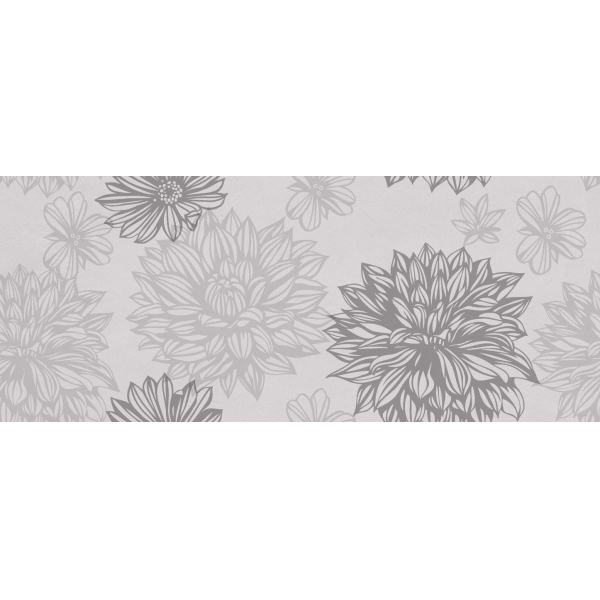 Плитка настенная Osaka Flower Серый 20х50 (1,3м2/62,4м2)