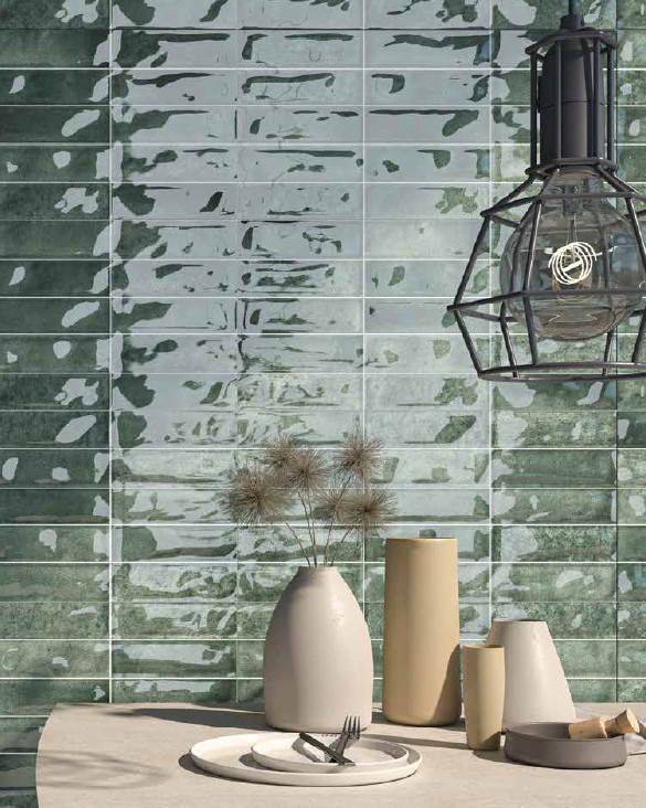 Плитка Eco Ceramic Пул зеленая 600x316