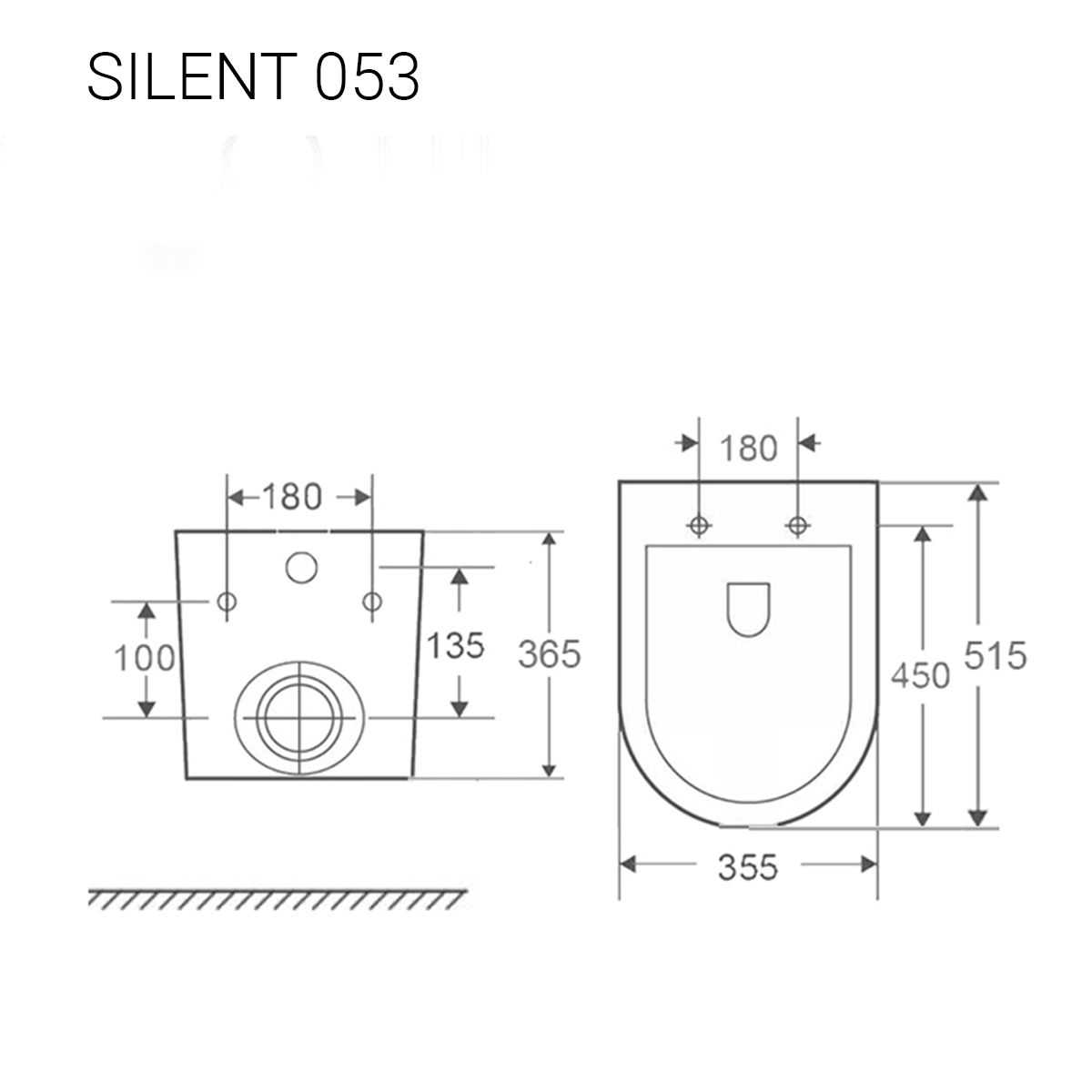Унитаз подвесной безободковый Унитазы SILENT 053