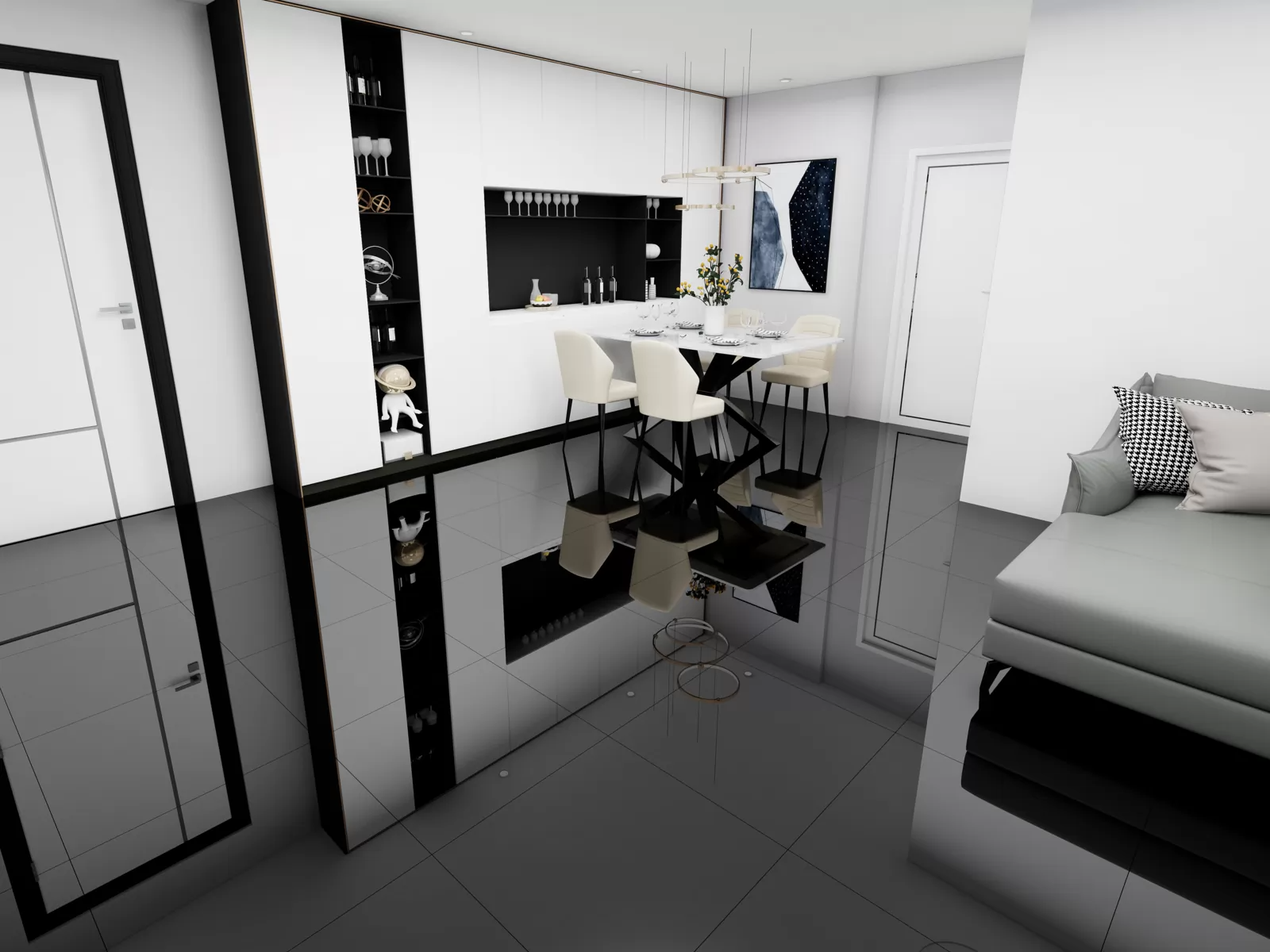 Керамогранит Duna Super Black Полированный 600x600