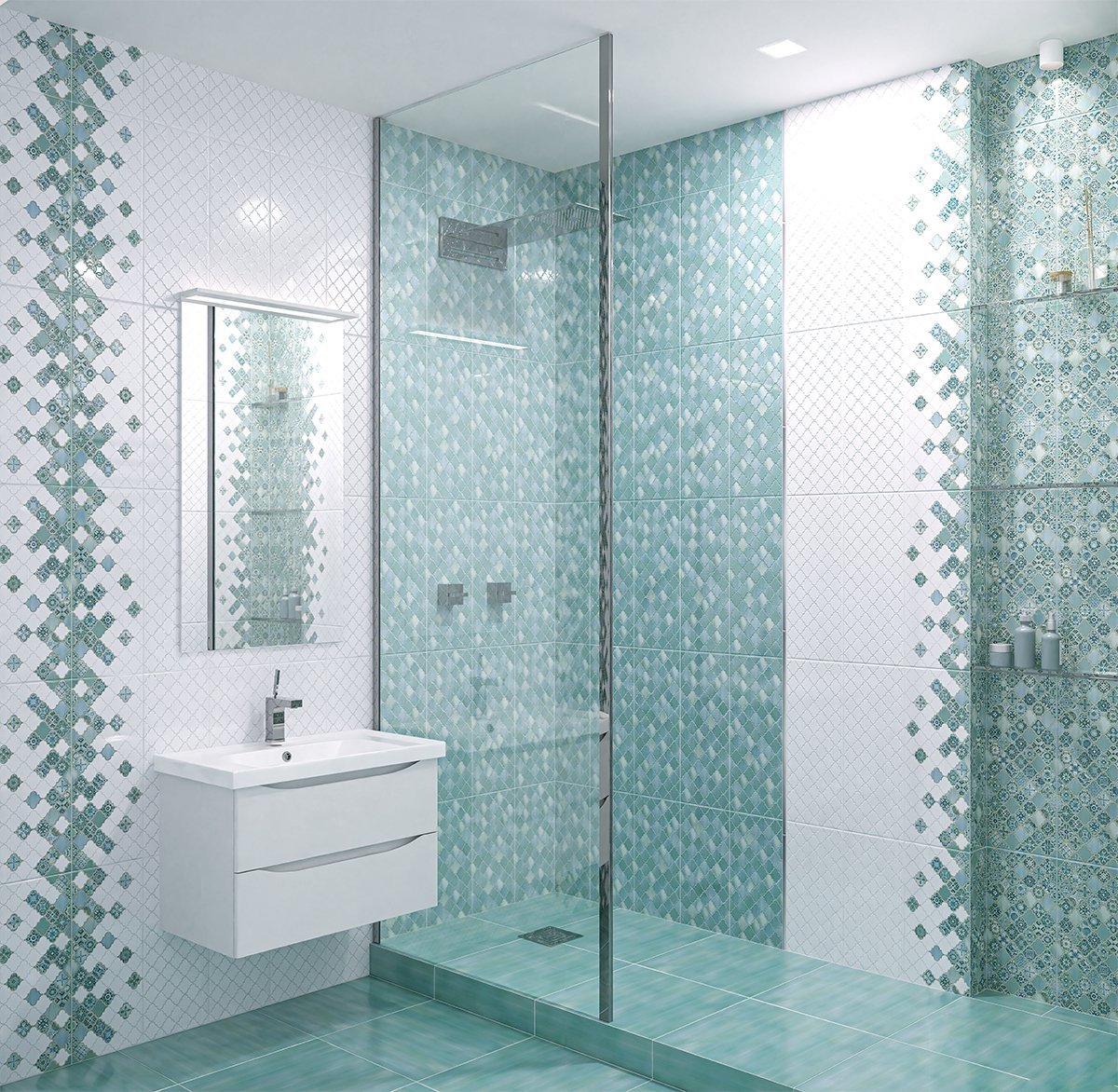 Плитка напольная CALYPSO AQUAMARINE 42х42 (1.23м2/63,96м2/52уп)