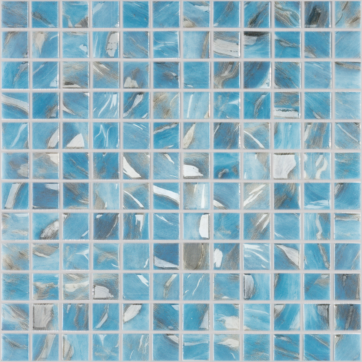 Мозаика Oasis Blue №7102 (на сетке) 25x25