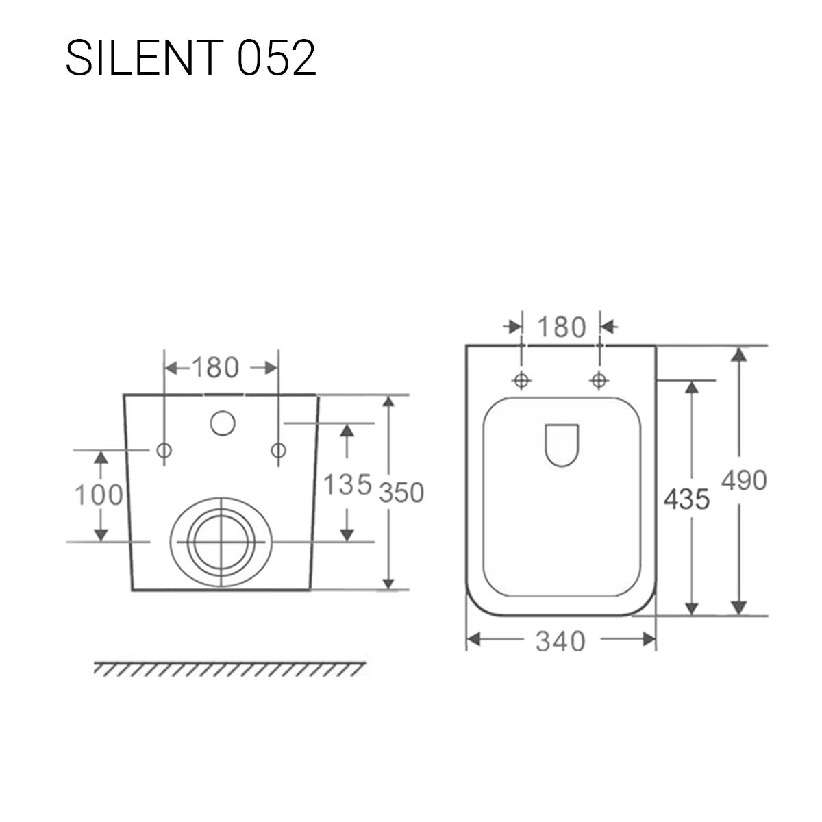 Унитаз подвесной безободковый SILENT 052