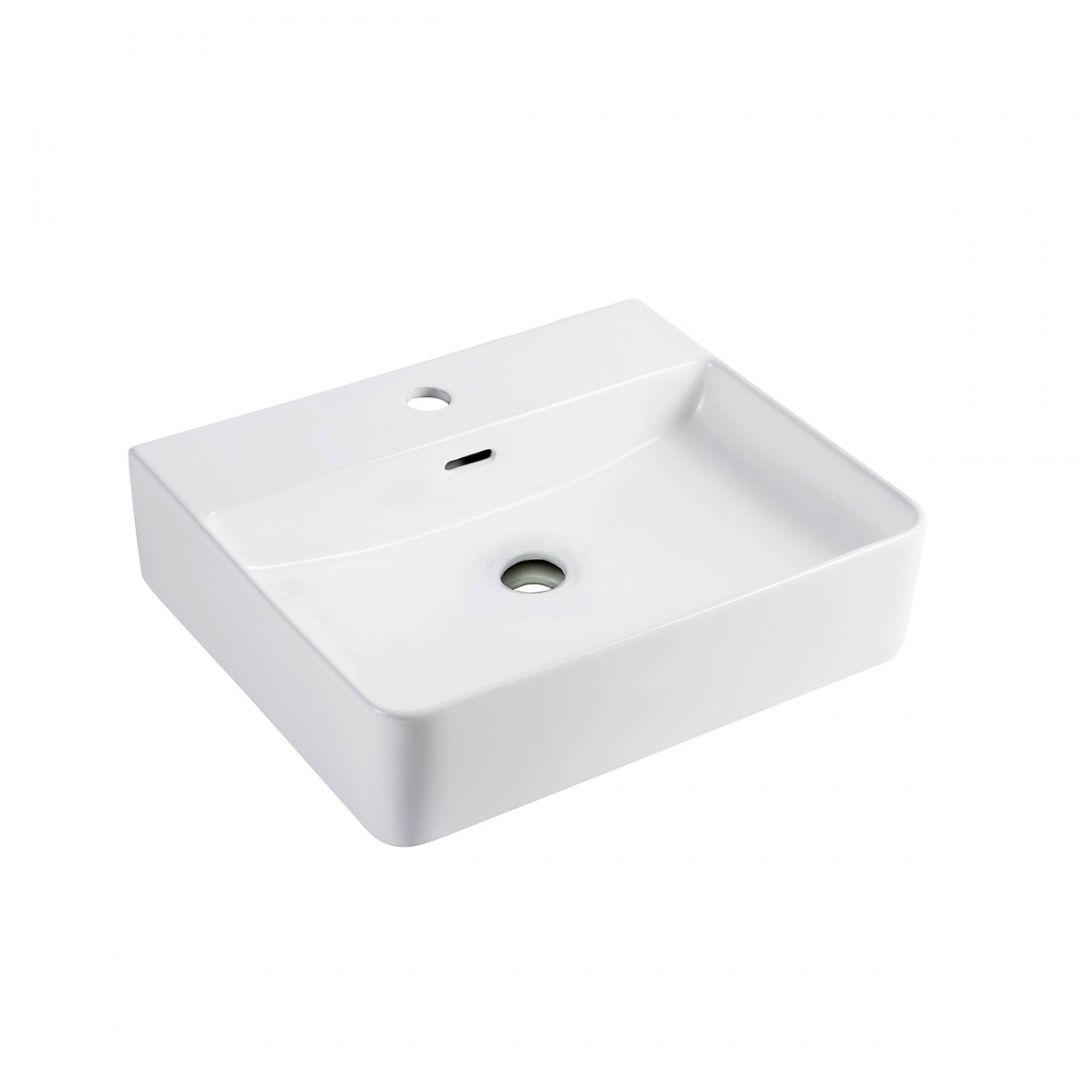 Раковина накладная белая глянцевая Раковины SIL BLANCO BRILLO 50х42х13