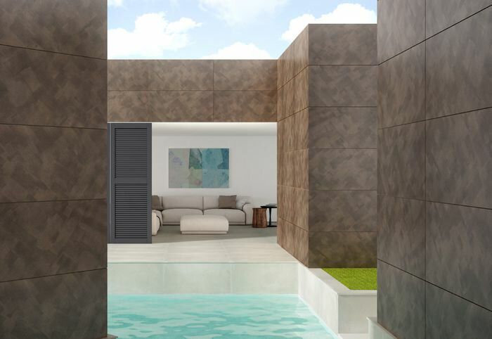 Керамогранит Apavisa ALUMINUM GOLD SPAZZOLATO 1200x596
