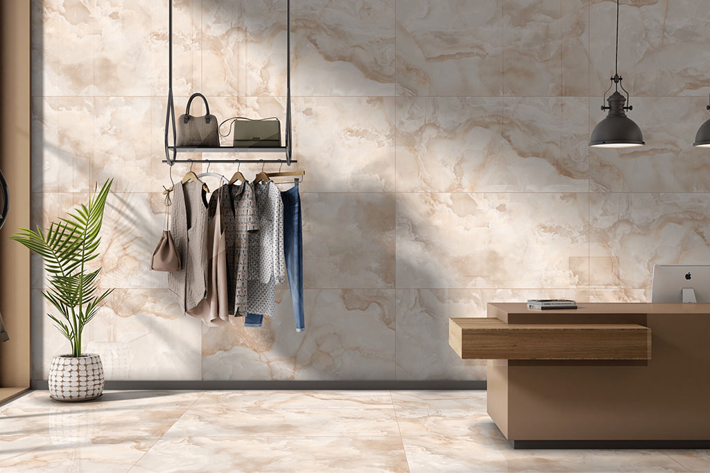 Керамогранит Gravita Translucent Brown бежевый 1200x600