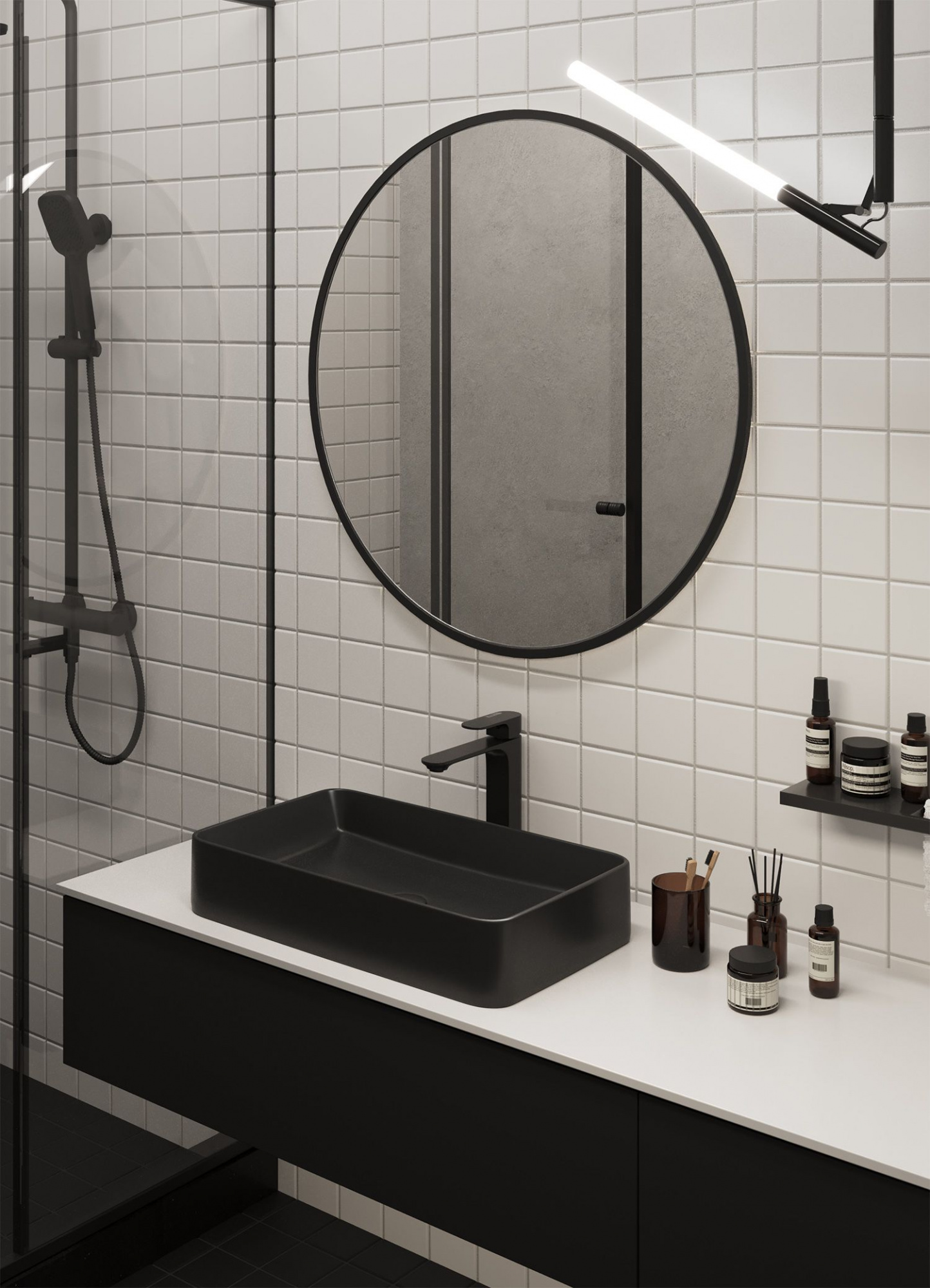 Раковина накладная черная матовая Раковины FOGO NEGRO MATE 61х34.5х11