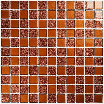 Мозаика стеклянная Shine Brown