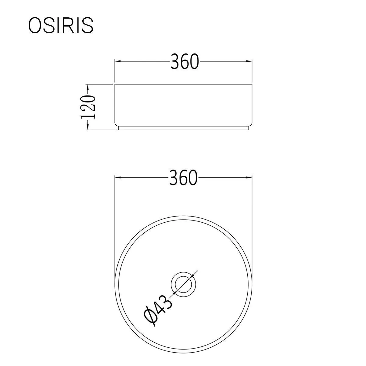 Раковина накладная белая матовая Раковины OSIRIS BLANCO MATE 35х35х12