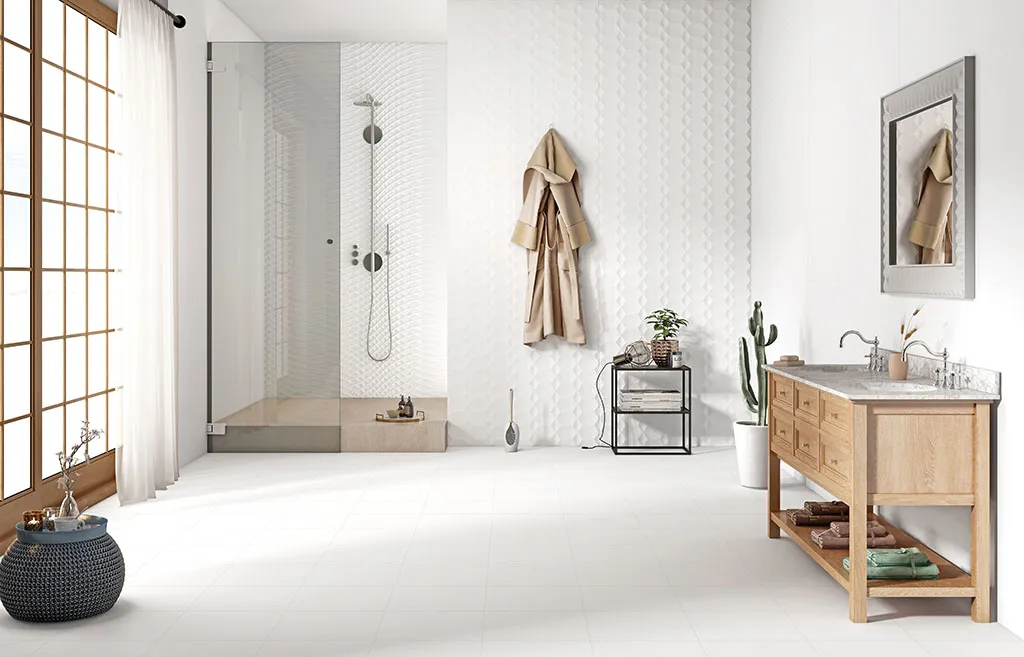 Плитка Gravita Polar White белый Coastal 900x300