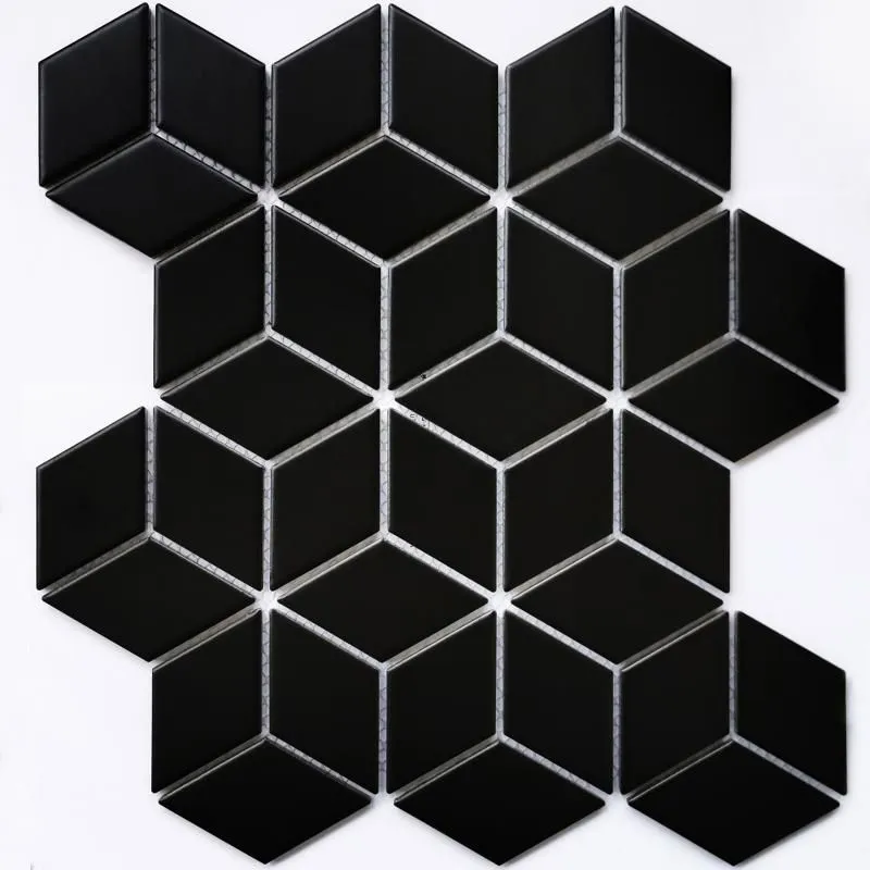 Мозаика керамогранитная Landa Black matt